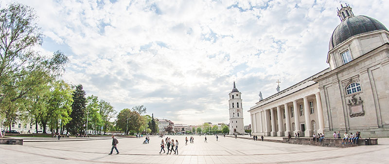 The view from the meeting point of Vilnius free walking tours